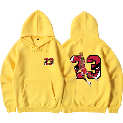 Мъжки спортен суичър в няколко цвята с надпис и щампа