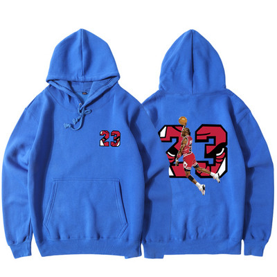 Мъжки спортен суичър в няколко цвята с надпис и щампа