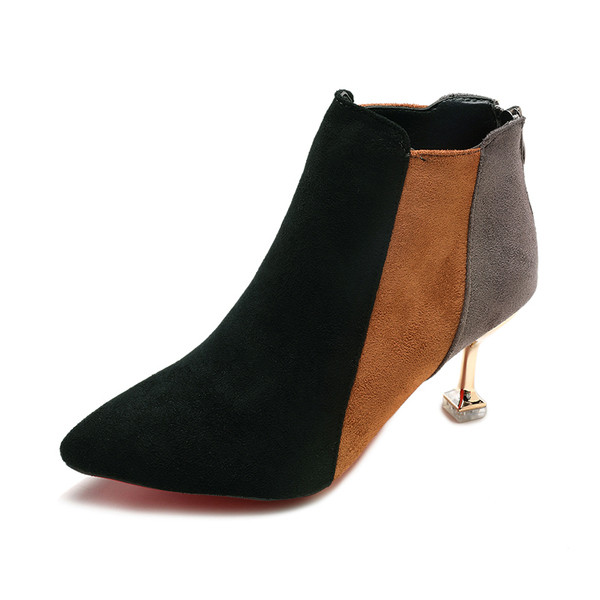 Елегантни дамски боти с тънък ток - два цвята