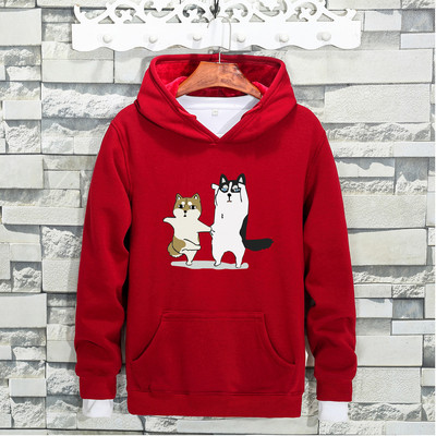 Ανδρικό φούτερ σε διάφορα χρώματα με πολύχρωμη εκτύπωση