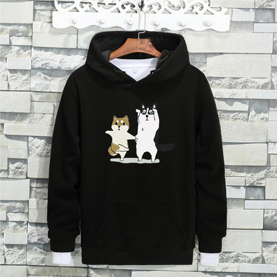 Ανδρικό φούτερ σε διάφορα χρώματα με πολύχρωμη εκτύπωση