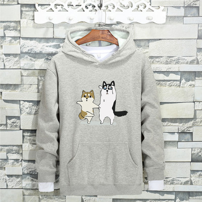 Ανδρικό φούτερ σε διάφορα χρώματα με πολύχρωμη εκτύπωση