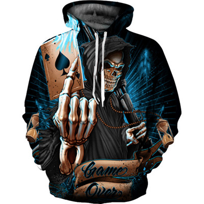 Αντρικό φούτερ με 3D εφαρμογή σε σκούρο χρώμα