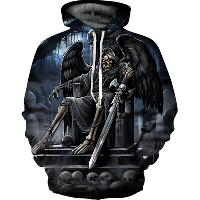 Αντρικό φούτερ με 3D εφαρμογή σε σκούρο χρώμα