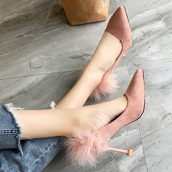 Elegáns női cipő eco velúr pehelyszínnel, három színben