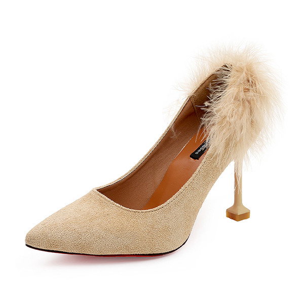 Elegáns női cipő eco velúr pehelyszínnel, három színben