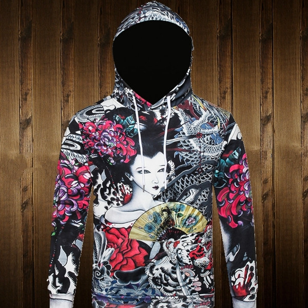 Hanorac barbatesc cu aplicare 3D in mai multe modele