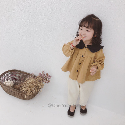 Cămașă modernă pentru copii cu nasturi în două culori