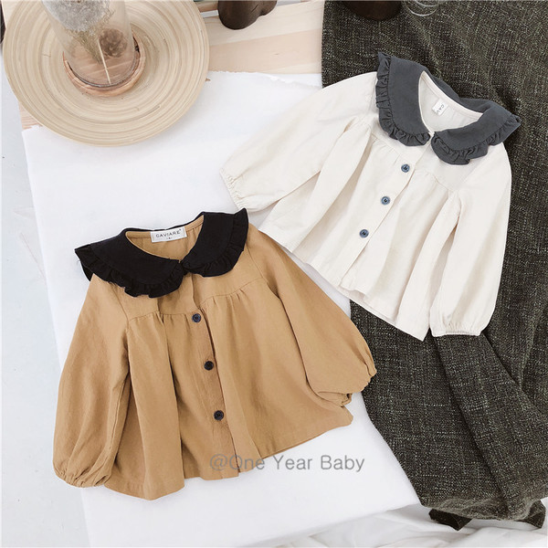 Cămașă modernă pentru copii cu nasturi în două culori