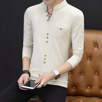 Ανδρική μπλούζα σε δύο μοντέλα με κουμπιά
