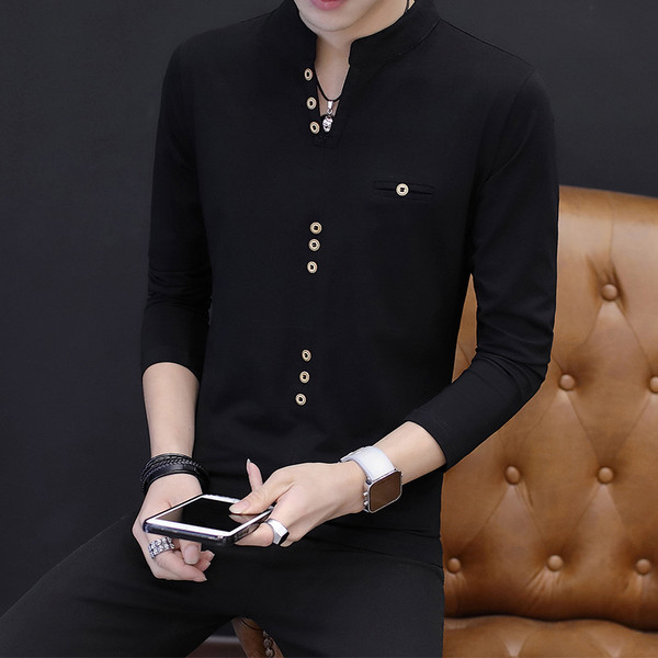 Bluză bărbătească în două modele cu nasturi