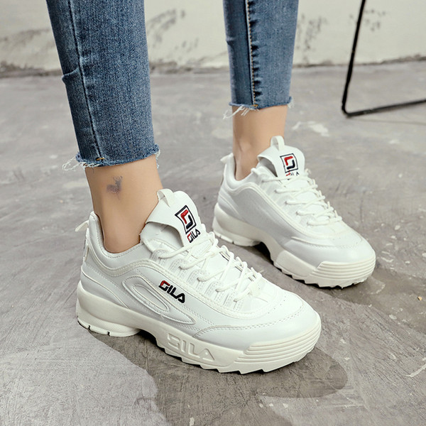 Adidasi de dama cu talpa inalta in trei culori