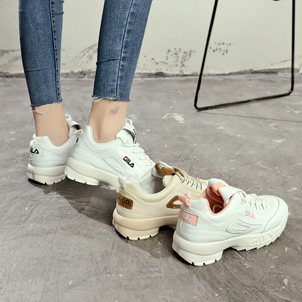 Adidasi de dama cu talpa inalta in trei culori