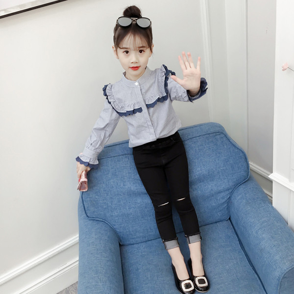 Cămașă elegantă pentru copii cu dungi în albastru