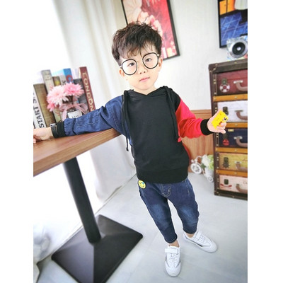 Hanorac modern pentru copii cu gluga in doua culori