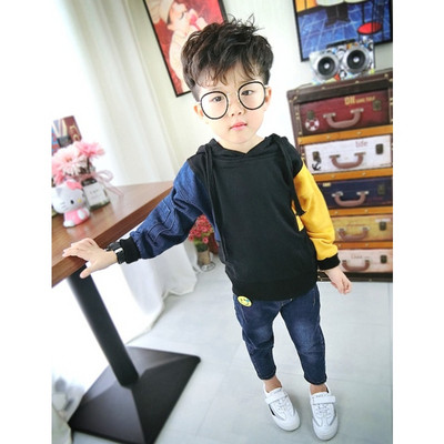 Hanorac modern pentru copii cu gluga in doua culori