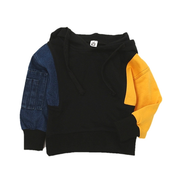 Hanorac modern pentru copii cu gluga in doua culori