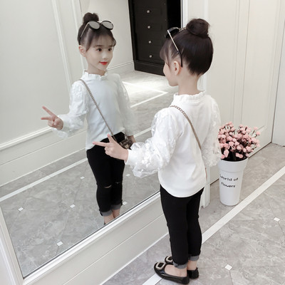 Елегантна детска бяла риза с бродерия 