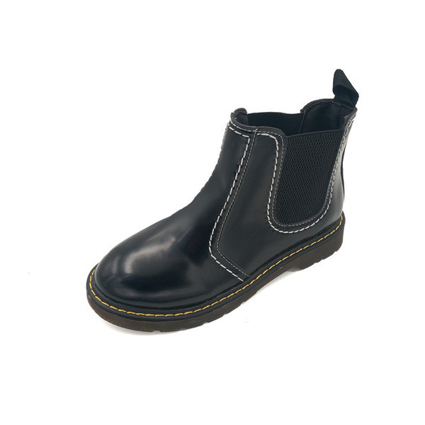 Cizme casual de dama fara sireturi in negru