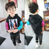 Hanorac pentru copii sport de iarna cu gluga pentru baieti