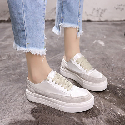 Γυναικεία αθλητικά πάνινα παπούτσια με υψηλή σόλα σε τρία χρώματα