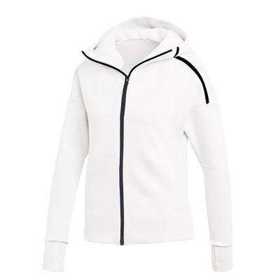 Hanorac simplu pentru bărbați, alb-negru, cu guler înalt