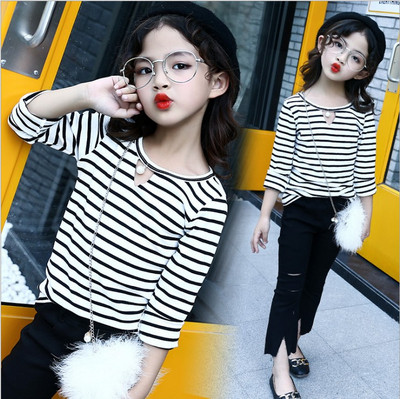 Παιδική μπλούζα για κορίτσια με λαιμόκοψη