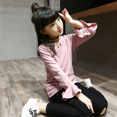 Παιδική μπλούζα για κορίτσια με λαιμόκοψη