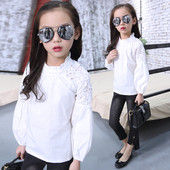 Παιδικό πουκάμισο με κεντήματα σε λευκό χρώμα