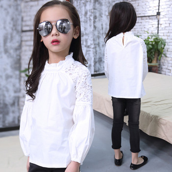 Παιδικό πουκάμισο με κεντήματα σε λευκό χρώμα 