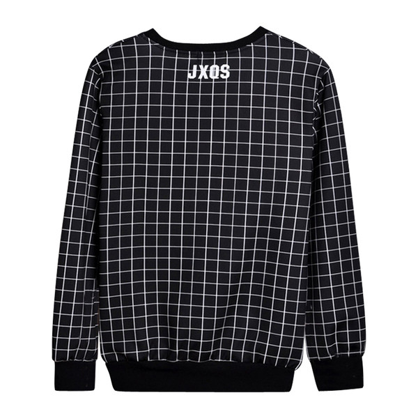 Мъжка блуза в тъмен цвят с щампа