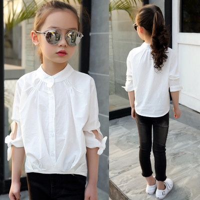 Μοντέρνο παιδικό πουκάμισο για κορίτσια με κουμπιά