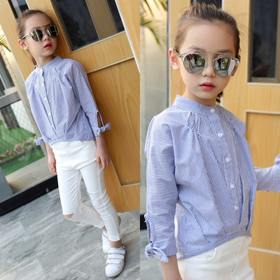 Μοντέρνο παιδικό πουκάμισο για κορίτσια με κουμπιά