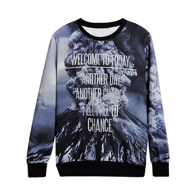 Bluze colorate pentru bărbați cu imprimare 3D și inscripție