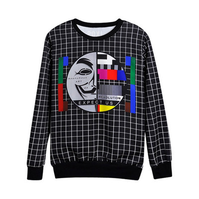 Bluze colorate pentru bărbați cu imprimare 3D și inscripție