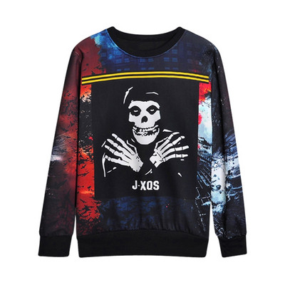 Bluze colorate pentru bărbați cu imprimare 3D și inscripție