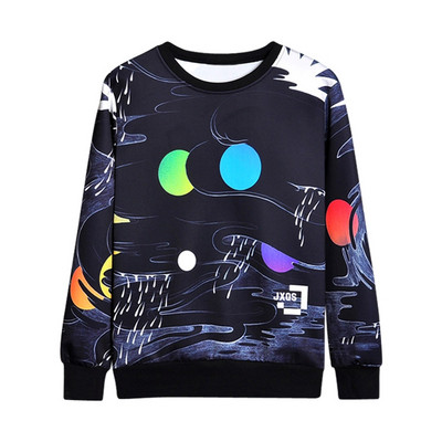 Bluze colorate pentru bărbați cu imprimare 3D și inscripție