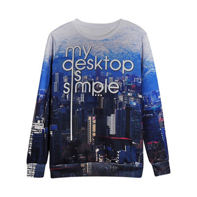 Bluze colorate pentru bărbați cu imprimare 3D și inscripție