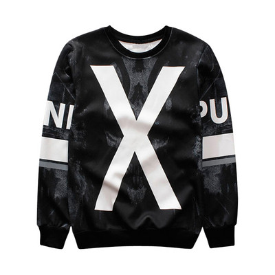 Bluze colorate pentru bărbați cu imprimare 3D și inscripție