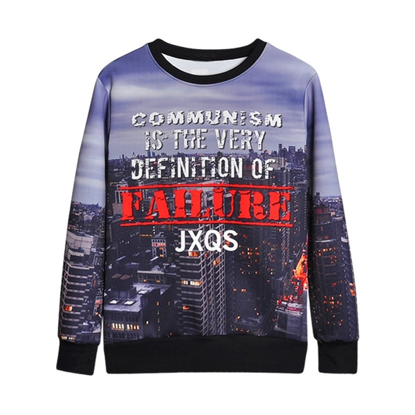 Bluze colorate pentru bărbați cu imprimare 3D și inscripție