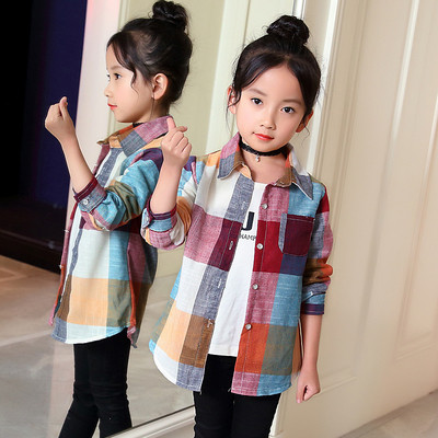 Детска карирана риза в два цвята