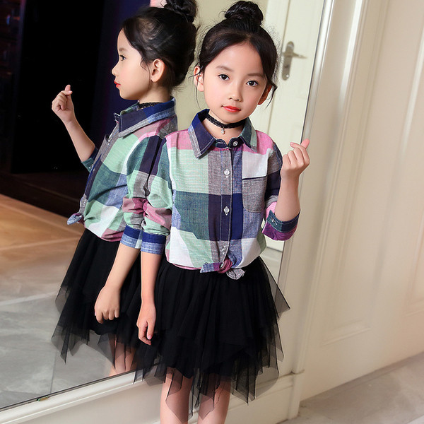 Детска карирана риза в два цвята