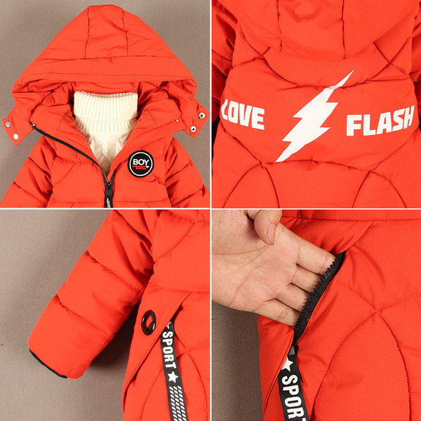 Модерно детско яке за момчета с качулка - четири цвята