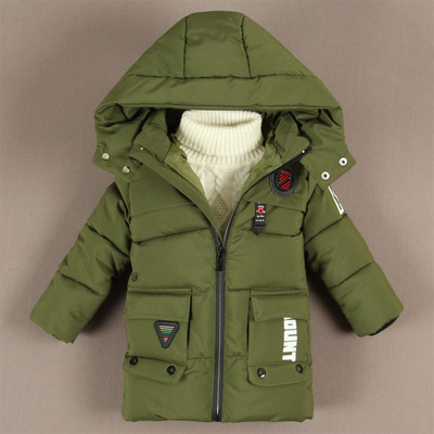Χειμερινό παιδικό μπουφάν για αγόρια με κουκούλα και μεγάλες τσέπες - τέσσερα χρώματα