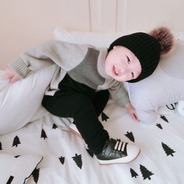 Pulover de iarna modern pentru baieti in gri