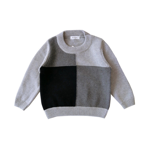 Pulover de iarna modern pentru baieti in gri