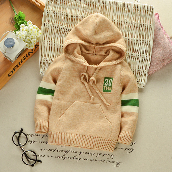 Pulover de iarna pentru copii modern cu gluga in doua culori