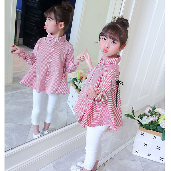 Παιδικό πουκάμισο με επιγραφή και κορδέλες για κορίτσια