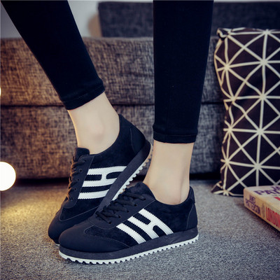 Модерни дамски маратонки от еко велур в четири цвята