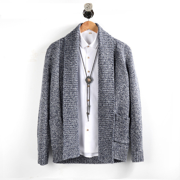 Vesta casual barbatesc tricotata in doua culori